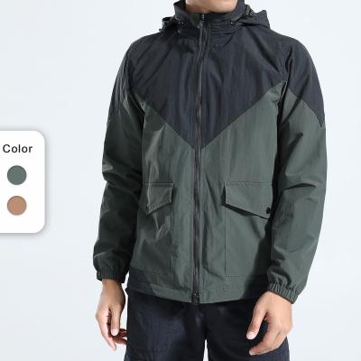 China Double Zipper Sports Jacket Men's Loose Hooded Thick QUICK DRY Shorts Workwear Jacket Plus Size for sale