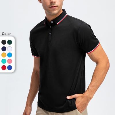 China Custom Anti-Wrinkle Mens Golf Polo T Shirts Casual Sports Wear Cotton Shorts Sleeve With Bottom White for sale