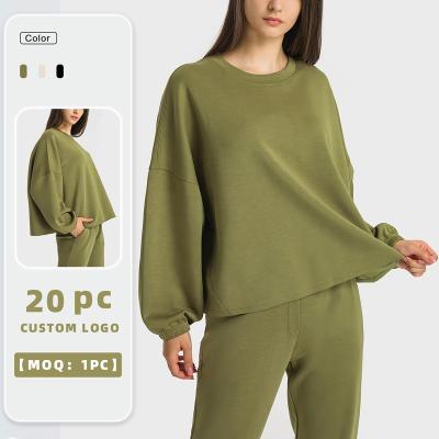 China New Plus Size Anti-Wrinkle Yoga Soft Cotton Fitness Cuffs Sports Longsleeve Elastic Sweatshirt Cultivate Top Women for sale