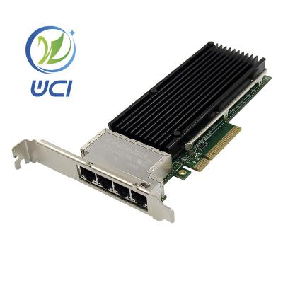 China Production made with Intel chip Intel X710-T4 Chipset PCIe x8 3.0 Quad Ports 10Gbps RJ45 Network Adapter Caman for sale