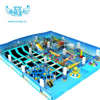 China Nannan Children's Playground Equipment Eco-friendly Indoor Commercial Multifunctional Trampoline Park Children's Slide Soft Ball Pool For Sale for sale