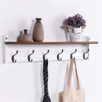 China Customizable Durable Modern Home Decor Factory Wall Mount Storage Entryway Wood and Metal Coat Rack Wholesale for sale