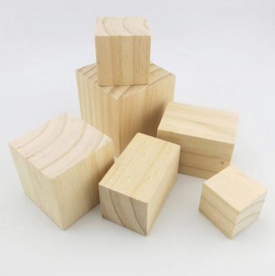 China Handmade unfinished wooden blocks/large wooden blocks/wooden stand for sale