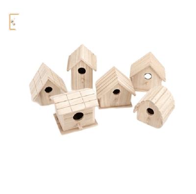 China New Design Bird Cages Wholesale Unfinished Viable Wooden Bird House Wooden Bird Nest for sale