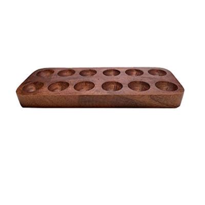 China Wholesale 12 Egg Wooden Egg Tray Egg Storage Container Fridge Tray Eco-friendly Wooden Rack Storage for sale