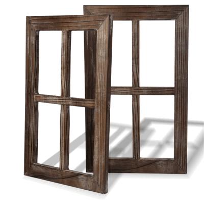 China China Rustic Delicate Window Barnwood Frames Best Selling Wooden Wall Art Home Decorative for sale