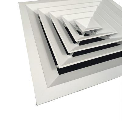 China Removable Ventilation White Square Aluminum Ceiling Air Diffuser Grill Vent For Wall Or Ceiling Mounted for sale