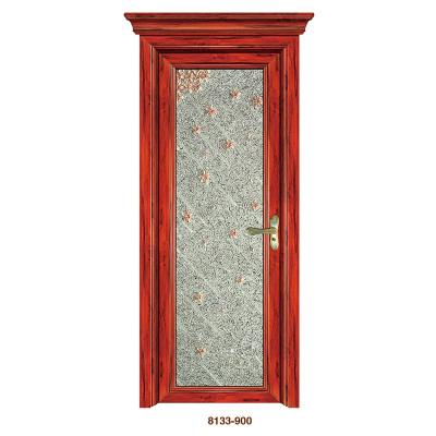 China Waterproof Finished Aluminum Powder Coated Bathroom Door Price Aluminum Bathroom Door For Sri Lanka for sale