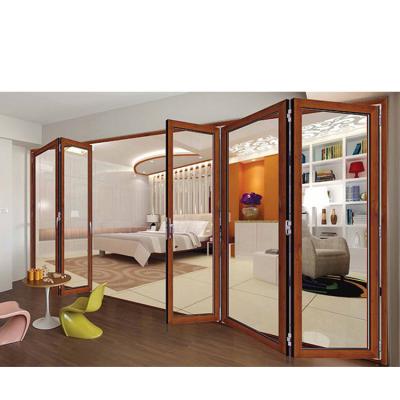 China Waterproof Aluminum Front Grill Hotels Mall Hotels Optional Used Door , Interior Folding Wood Door for sale