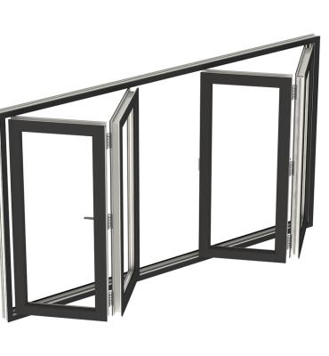 China OEM Modern Professional Aluminum Bi-Folding Window Aluminum Frame Canopy Fixed Windows for sale