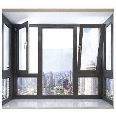 China Swing Resistant Thermal Break / Broken Bridge Aluminum Alloy Window / Aluminum Profile Casement Windows for sale