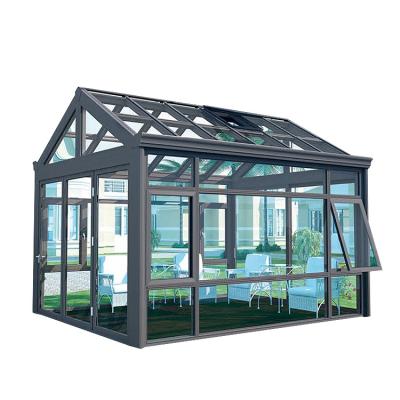 China Modern Easy Set Curved Unique Glass Sunroom Lowes Sunroom Aluminum Frame Sunroom for sale