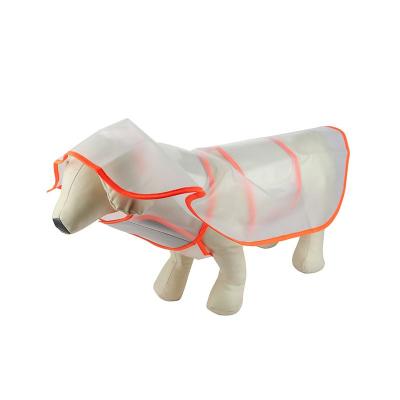 China Wholesale Viable Rainy Days Bright Stripes Hide Transparent Raincoat Summer Dog Clothes for sale