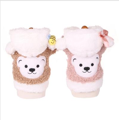 China Stocked Warm Velvet And Thick Comfortable Dog Cat Cotton Jacket Dog Clothes Of Autumn And Winter Warm More Bear Design Selling for sale