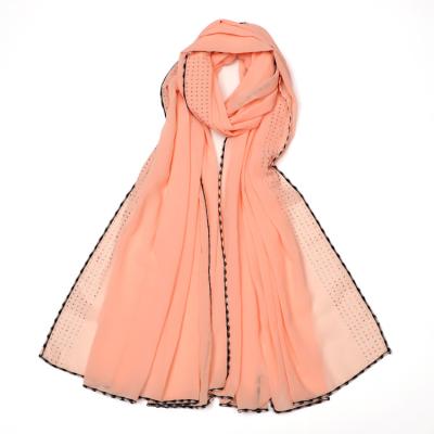 China Popular Maxi Shawl Wrap Muslim Hijabs Plain Long Bubble Chiffon Scarf Women Hijab Elegant Scarves for sale