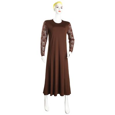 China Polyester Factory Wholesale High End Quality Women Dress Casual Daily Muslim Abaya Long Dress Islamic Clothing for sale