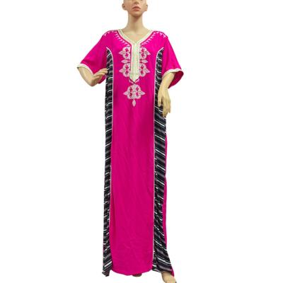 China Pure Layer Fashion Ladies Print Cotton Maxi Dress Kaftan Islamic Clothing Muslim Kaftan Abaya Skirt Long Dress for sale