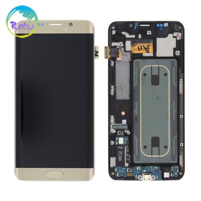 China OEM LCD Display Touch Screen Digitizer Assembly With Frame For Samsung Galaxy S6 edge+ PLUS G928 S6 edge+ PLUS G928 LCD for sale