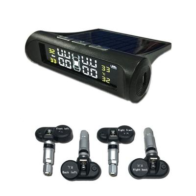 China Wholesales Black White Screen 4 White Solar Power Sensors TPMS Car Tire Pressure Monitor System T21 Internal Black White Screen for sale