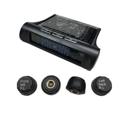 China Solar Tire Pressure Monitoring System Integrated Solar Tire Pressure Monitoring System Auto Tire Pressure Monitor Car Tire Press TPMS Tire Pressure Voice Security Alarm for sale