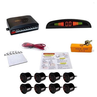 China High Quality Solid 8 Sensor Car Buzzer Reversing Car Digital System Radar Assist LED Blind Spot Parking Warning Beep Sensor for sale