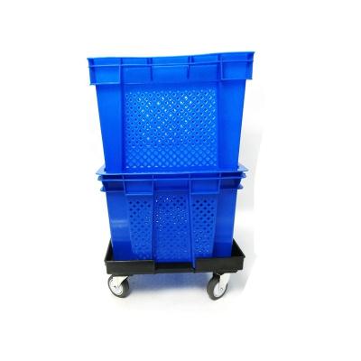 China Stackable plastic crates heavy duty 50kg nestable plastic basket in shandong Te koop