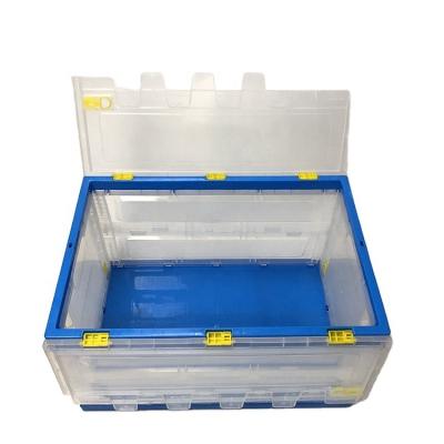 Κίνα Transparent Plastic 	Stackable Plastic Crates Nestable Stackable Crates With Cover προς πώληση