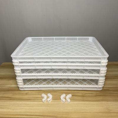 China Manufacture cheap price hdpe food grade stackable drying plastic tray for drying seafood fruits vegetables for sale