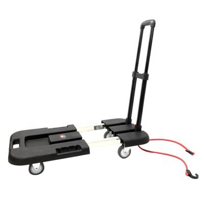 China Folding Hand Truck 4 Wheel Transport Tools Cart Heavy Duty Cargo Foldable Hand Cart Trolley à venda