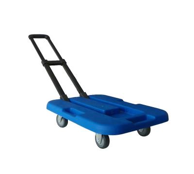 China 200 kg/440lbs load Capacity Portable Folding Hand Pallet Truck Wagon Platform Hand Truck for Cargo and Shopping for sale