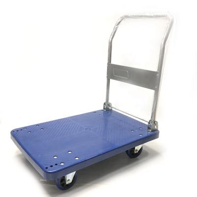 中国 300kg capacity foldable moving warehouse push platform trolley hand truck 販売のため