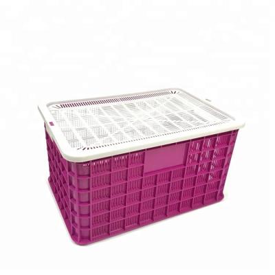 China Large capacity Plastic stackable Storage Boxes & Crate Type crates for packaging usage for sale