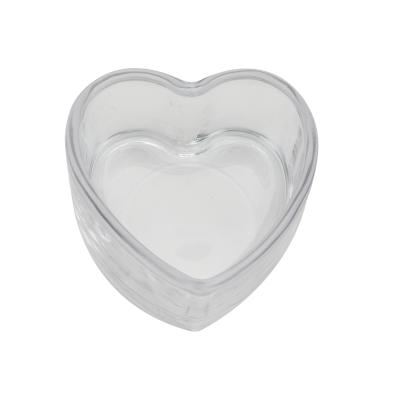 China Wholesale Factory Price Scented Customized Heart Shape Empty Clear Glass Tea Light Holder For Candle for sale