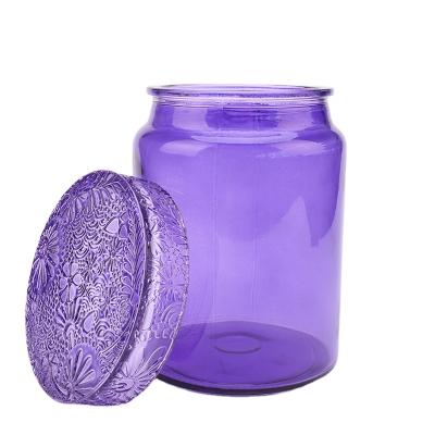 China 600ML Home Decoration Top Grade Wholesale Cheap Customized Multifunctional Glass Jar For Candle Making for sale