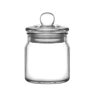 China Viable Manufacturer Round Empty Storage Mini Cute Glass Mason Cookie Honey Jam Jar of 3oz 100ml 80ml 250ml 500ml 700ml with lid for sale