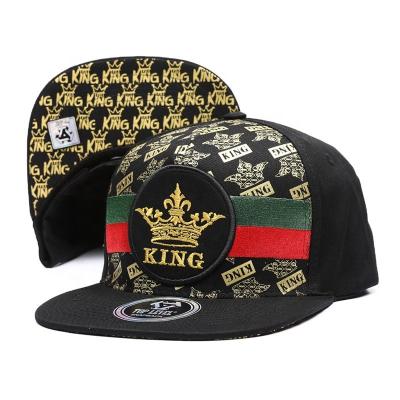 China OEM COMMON High Quality Printing Pattern Weave Label 6 Panel Hip Hop Vintage Snapback Hat for sale