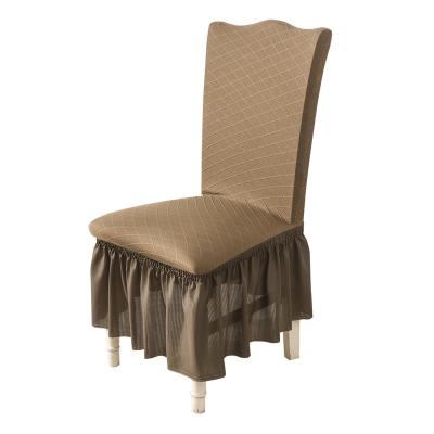 China Jacquard Jacquard Dining Chair Covers Polyester Spandex Cover Chair To Wedding Stretch Chair Covers for sale