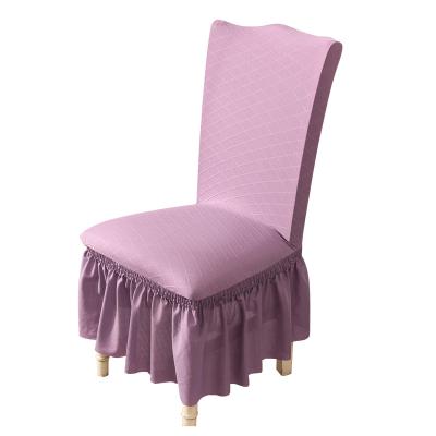 China Wholesale Jacquard Good Quality Dining Chair Covers Polyester Chair Cover For Wedding Events for sale