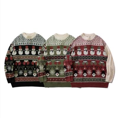 China Wholesale Anti-wrinkle Santa Claus Sweater Long Sleeve Round neck sweater men's fashion loose knitwear for sale