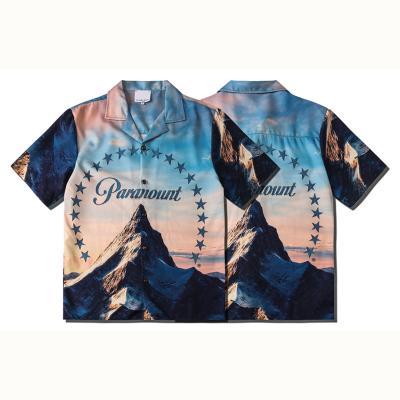 China Summer Vacation Anti-pilling Floral Print Shirt Wholesale Casual Shirt Men's Hawaiian Short Sleeve Shirts for sale