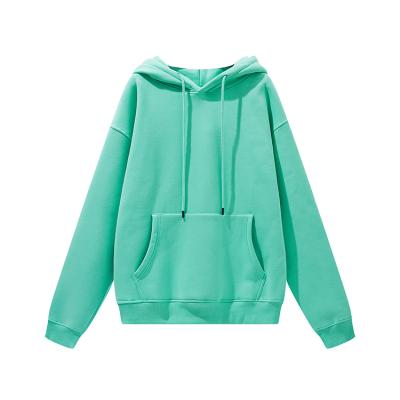 China 26-Color 330g Anti-wrinkle Solid Color Womens Fleece Hooded Sweatershirt High Quality Custom Logo Suit for sale