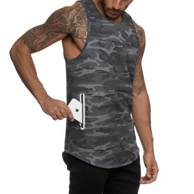 China Summer Anti-Shrink Mens Short Sleeve Vest Trend Sports Fitness Training Breathable Top for sale