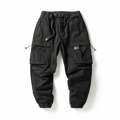 China Hot Sales Autumn Hip Hop Harem Joggers Anti-Wrinkle Pants Solid Mens Cargo Pants Male Multi-pocket Mens Pants for sale