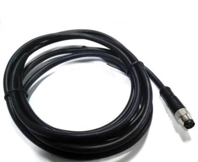 China Customized male-female straight circular connector molding cable m12 m8 sensor electrical wire M8 M12 plug 3pin plug cable m8 sensor electrical wire connector for sale