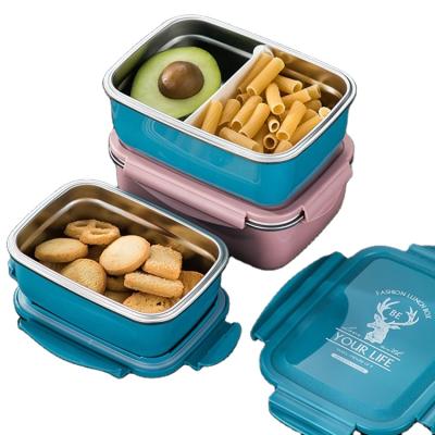 China Leakproof School Heatable Lunch Box Bento Box Stainless Steel Food Storage Boxes for sale