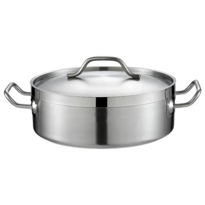 China Sustainable 201 Food Grade Stainless Steel Stock Pot Soup Pot Hot Saucepan With Divider Lid And Glass Three Layer Bottom for sale