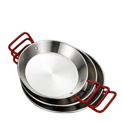 China Sustainable Factory Making Various Stainless Steel Non Stick Paella Pans With Diameter 20cm-40cm for sale