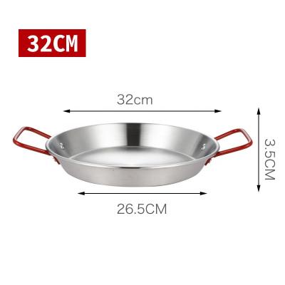 China Viable Manufacturer Wholesale Seafood Paella Pan Stainless Steel Pan Stainless Steel Pan Cooking Set 20cm-40cm for sale