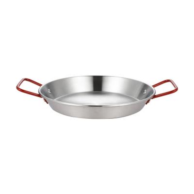 China Sustainable Cookware Sets Filters Kitchen Restaurant Round Dish Cooking Frying Pan Seafood Grill Stainless Steel Paella Pan for sale