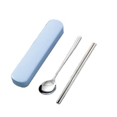 China Home Sustainable Household Use Metal Chopsticks Stainless Steel Cutlery Set With Spoon Chopsticks for sale